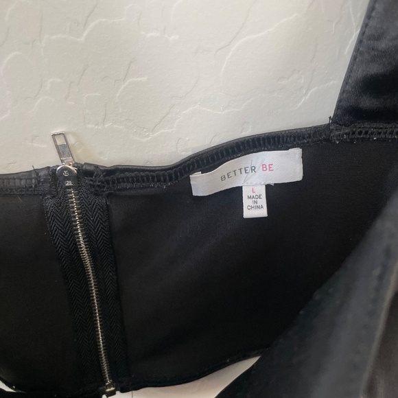 Corset Top Minimal Minimalist Ribbed Party Club Artsy Chic Girly Blouse Cami Top - Picture 4 of 5